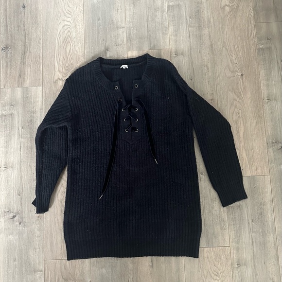 Rails oversized lace up sweater - Picture 1 of 4